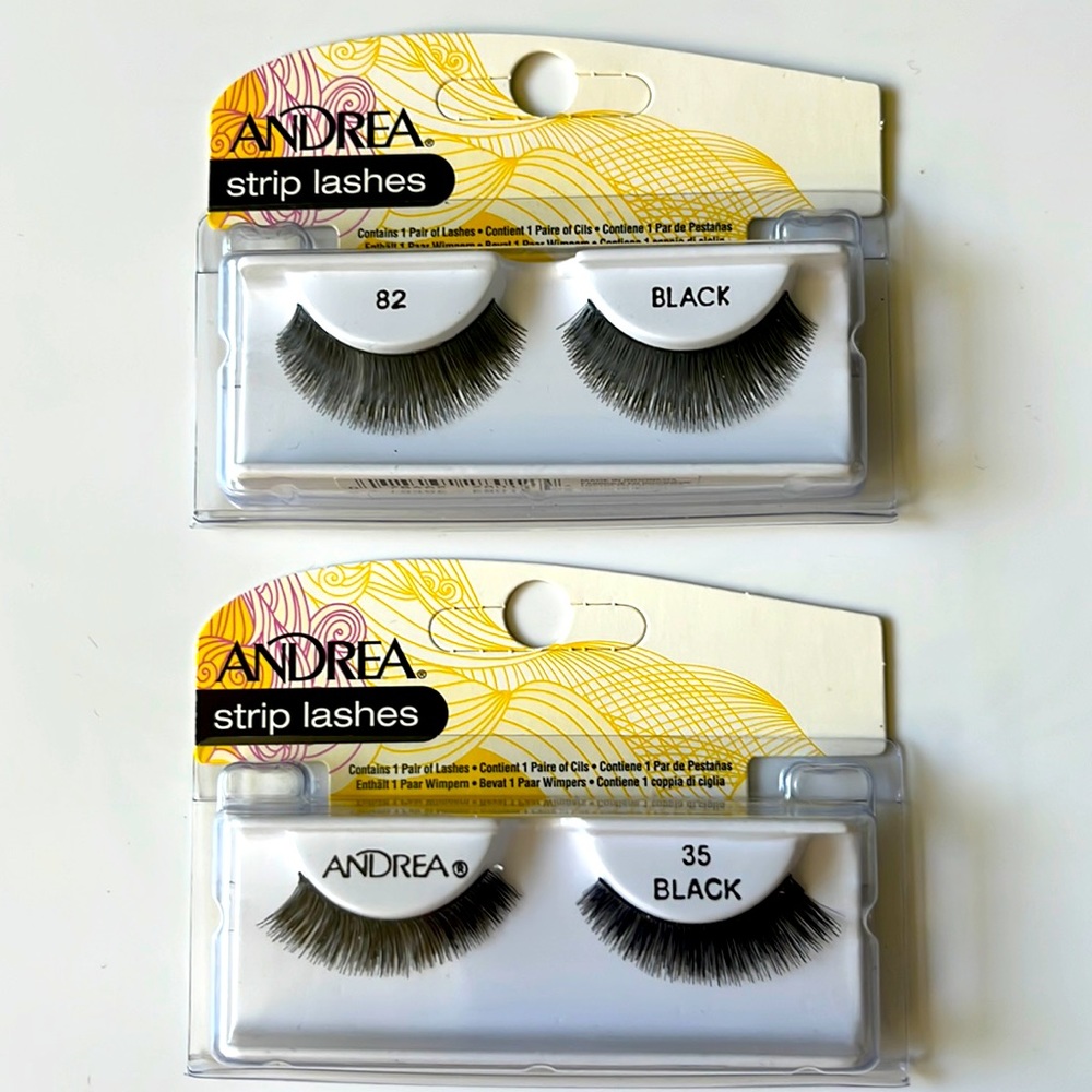 Bundle Andrea Strip Lashes. Bundle of 2. 82 & 35. Black.